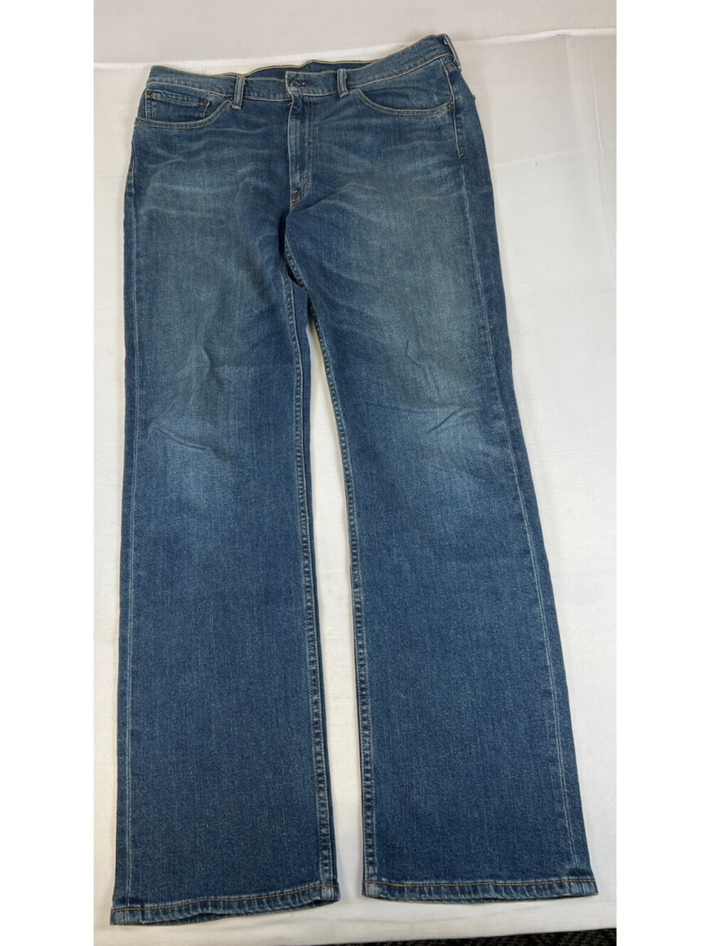 Levi's Men 36x32 514 Blue Denim Straight Leg Jeans Regular Fit Cotton